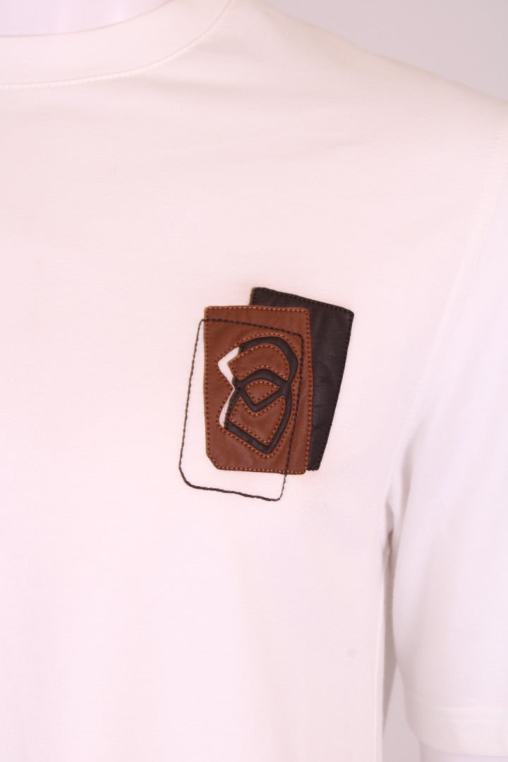Hermes Leather Patch T-Shirt White M