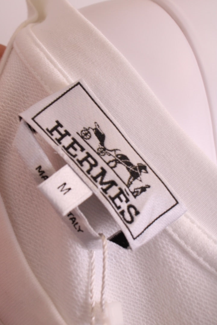 Hermes Leather Patch T-Shirt White M