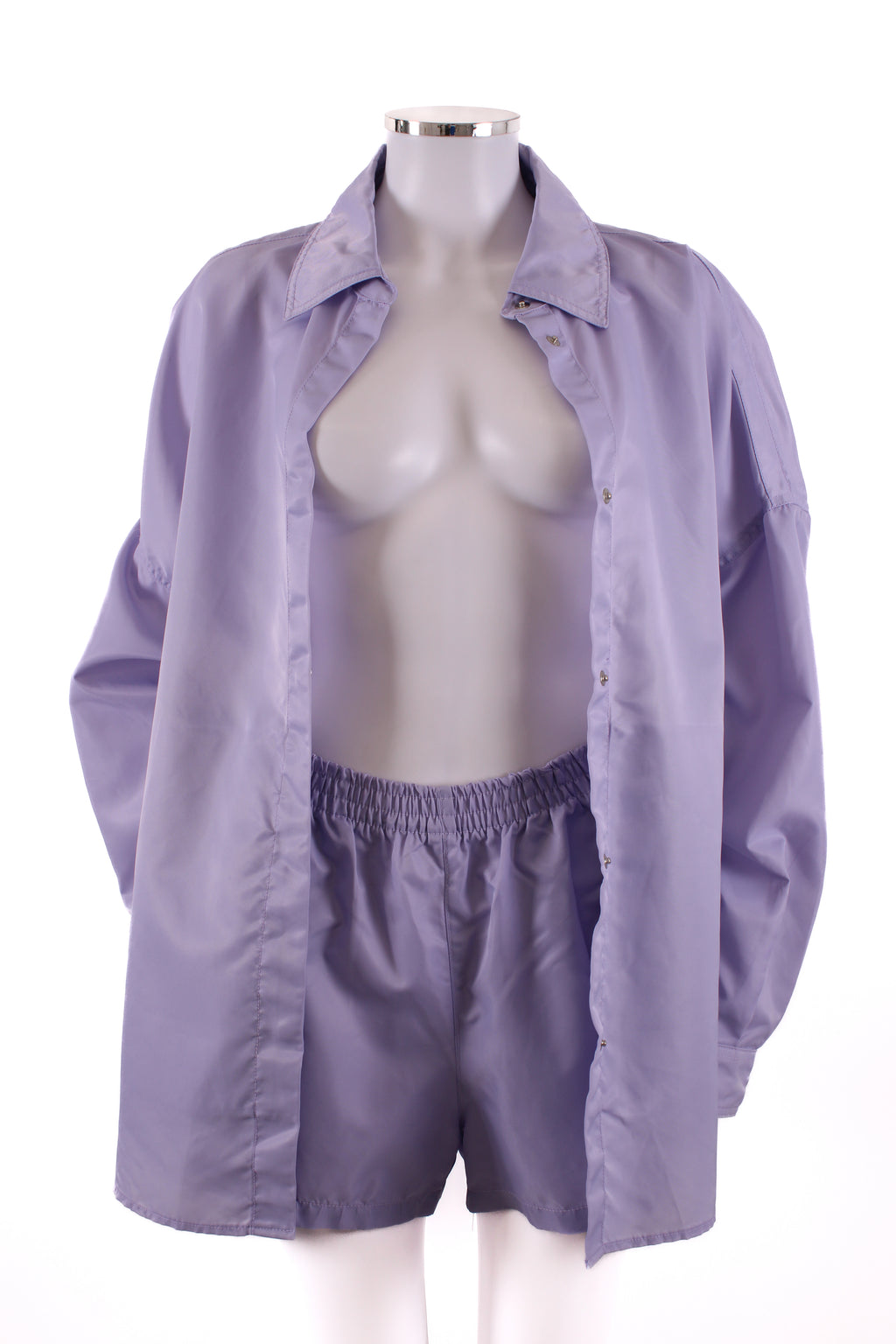 The Frankie Shop L/S Shell Shirt/ Shorts Co-ord Lilac XS/S
