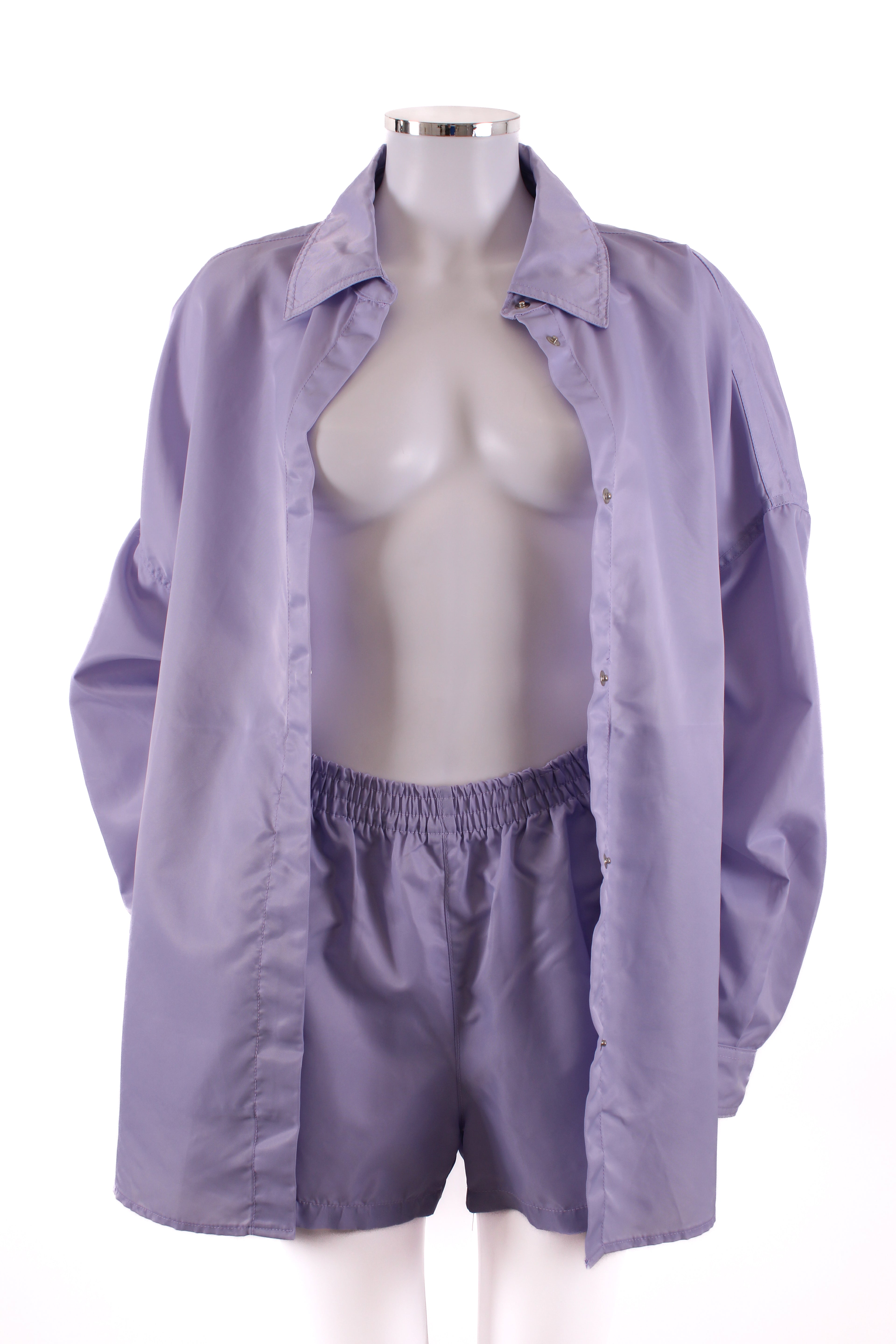 The Frankie Shop L/S Shell Shirt/ Shorts Co-ord Lilac XS/S