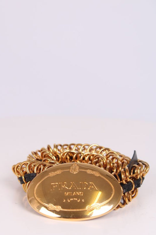 Prada Chain Link Belt Gold Colour 80.32