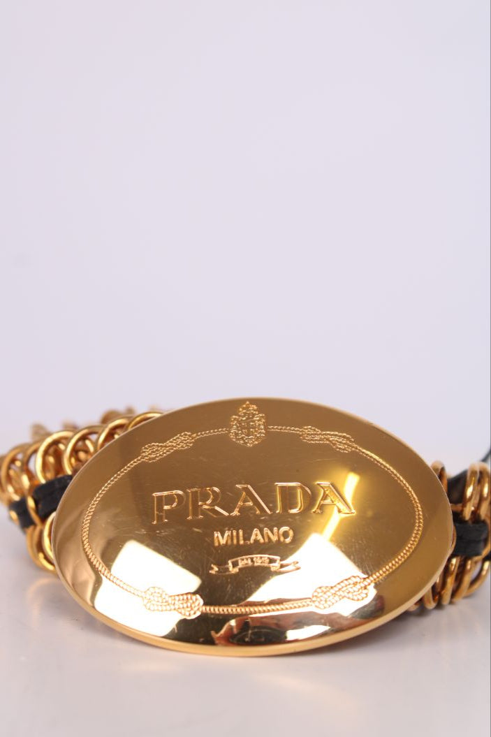 Prada Chain Link Belt Gold Colour 80.32