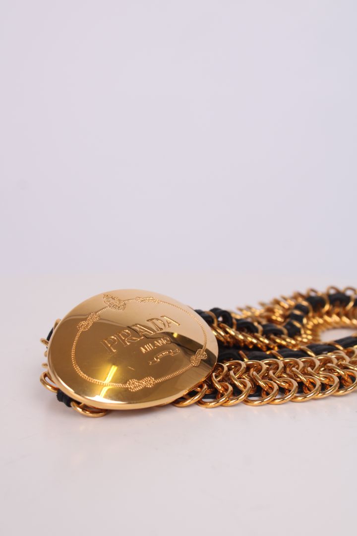 Prada Chain Link Belt Gold Colour 80.32