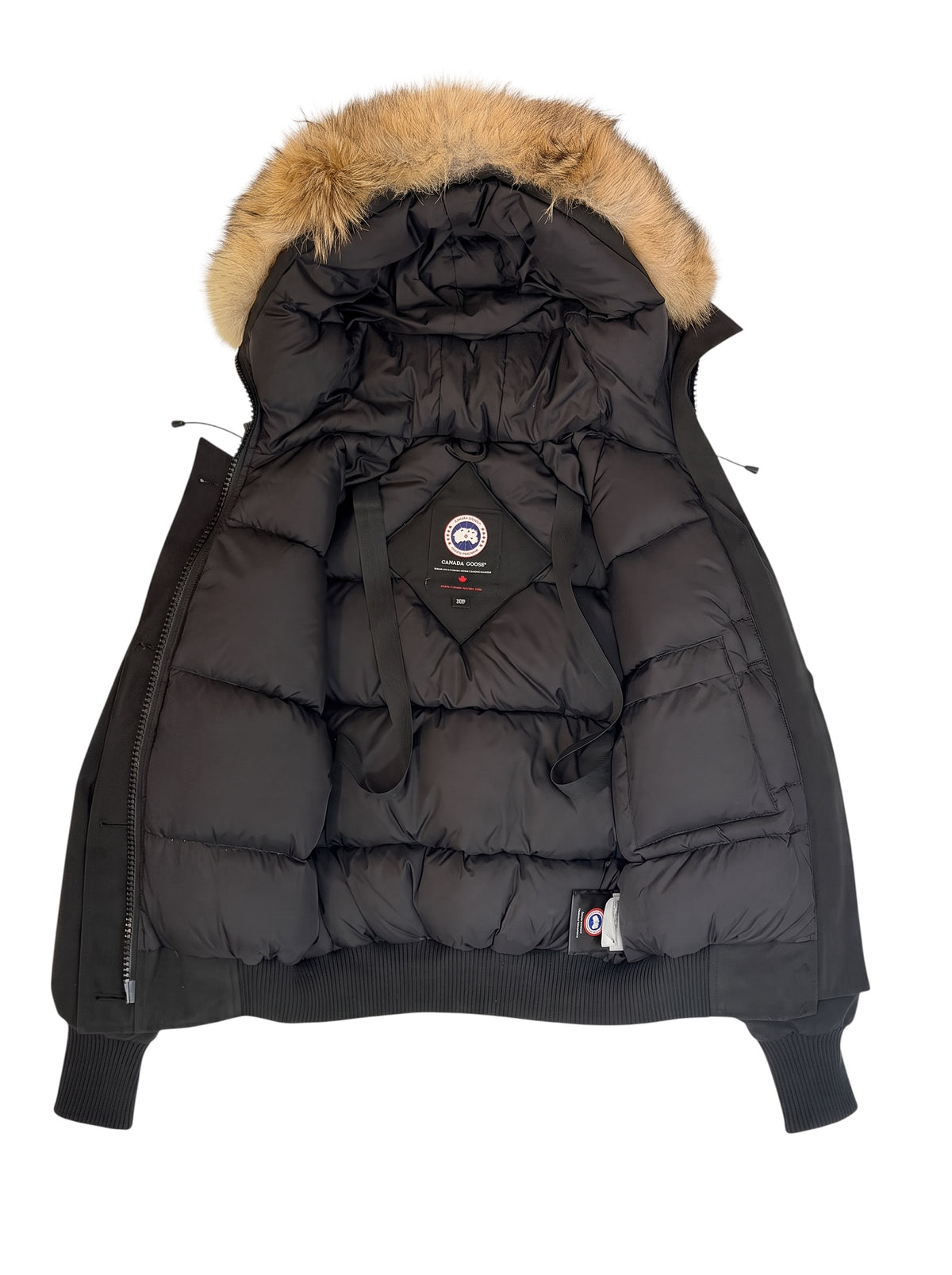 Canada Goose Fur Trim Chilliwack Bomber Jacket Black XS