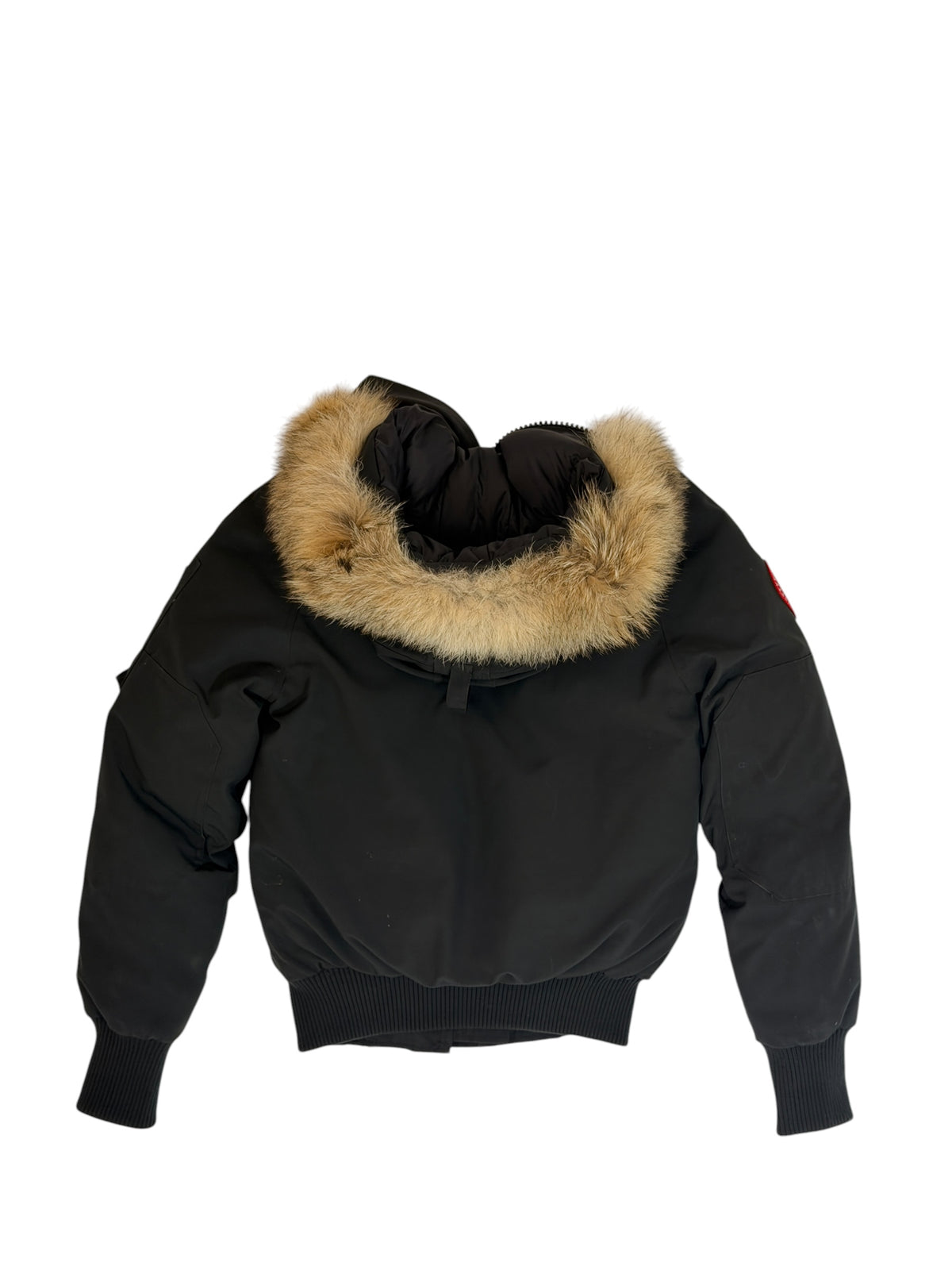 Canada Goose Fur Trim Chilliwack Bomber Jacket Black XS