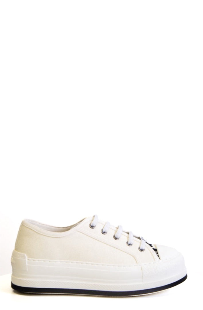 Christian Dior Walk 'N' Dior Platform Trainers Cream/ Black 37