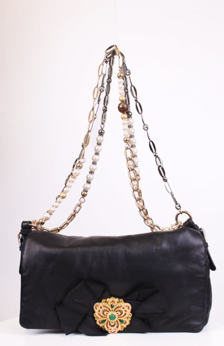 Dolce & Gabbana Miss Duchessa Pearl handbag Black