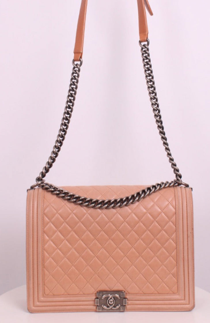 Chanel Large Boy Bag Nude Large