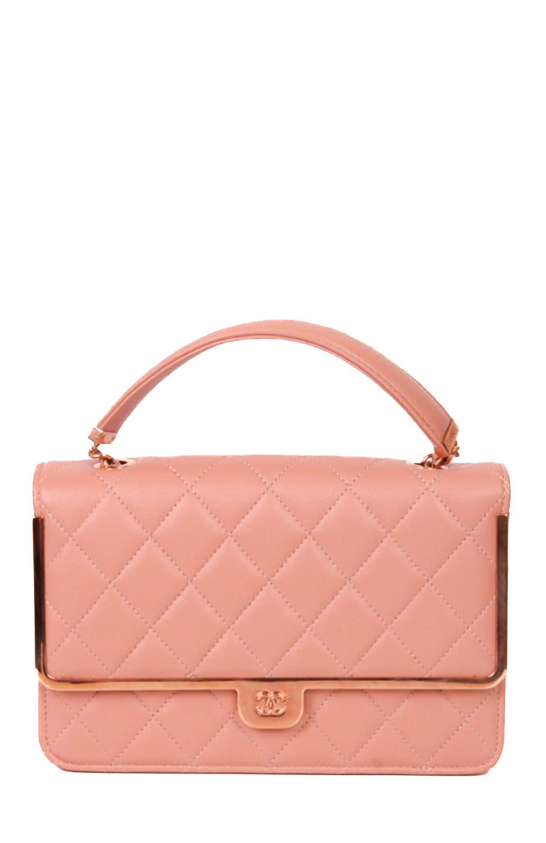 Chanel Quilted Wallet On Chain Pink