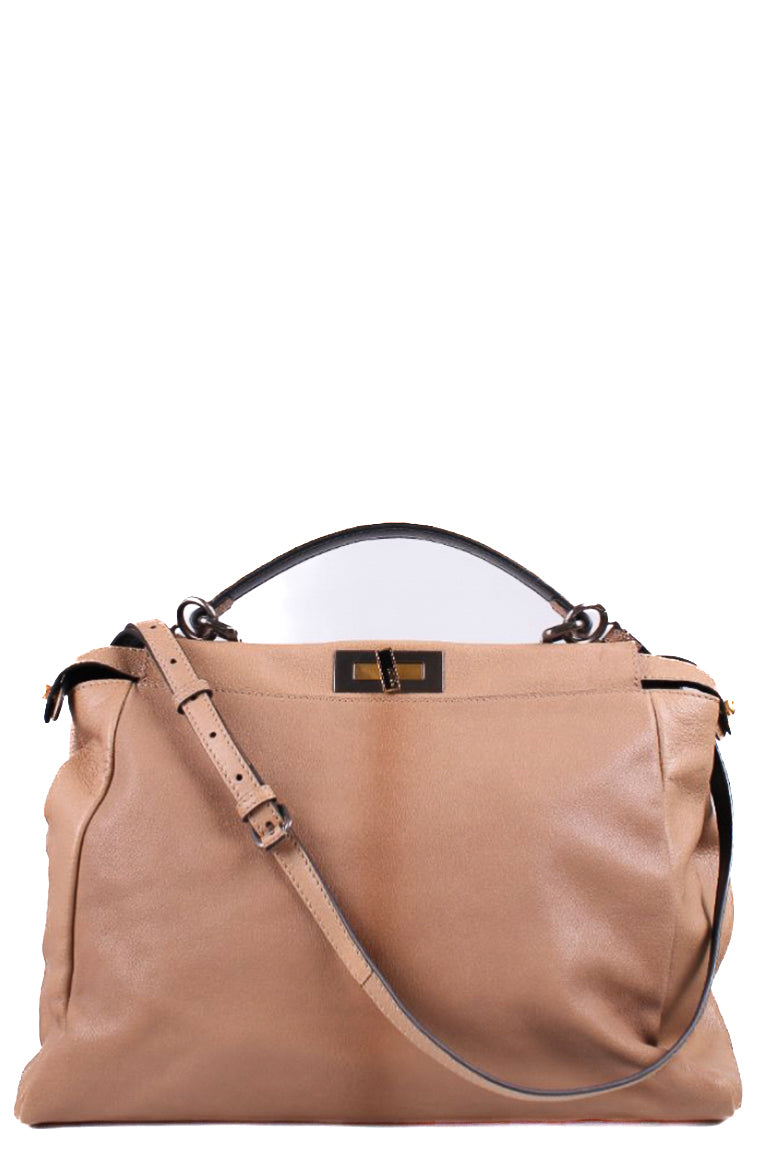 Fendi Peekaboo Tote Bag Beige