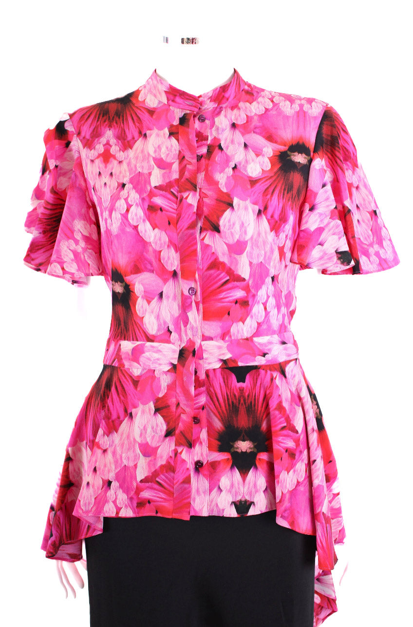 Alexander McQueen S/S Floral Blouse Pink S