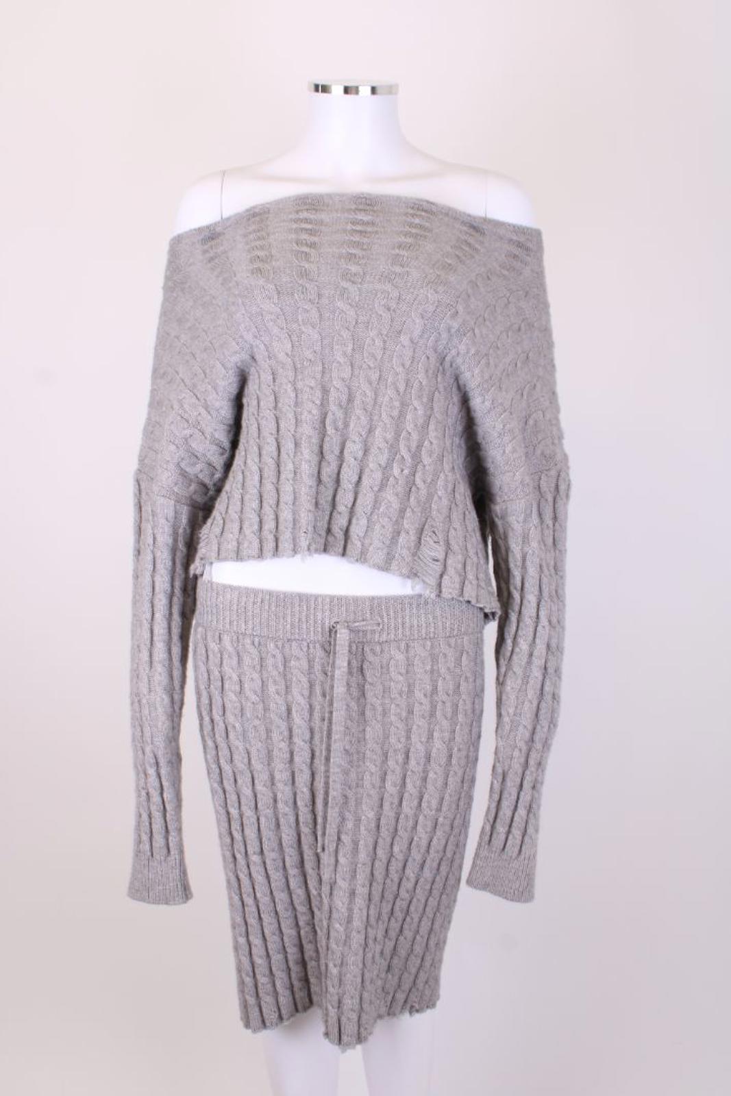 Pinko Knit Jumper/ Skirt Co-ord Grey S/M