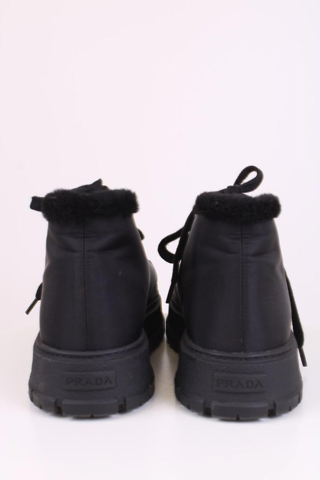 Prada Shearling Lined Trainers Black 40