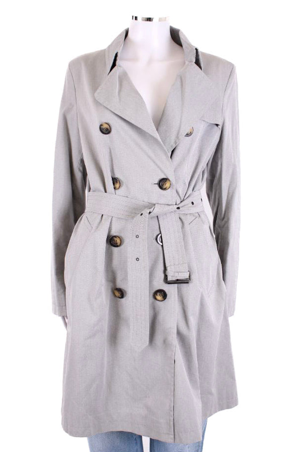 Burberry Midi Length Mac/Trench Coat Grey 14