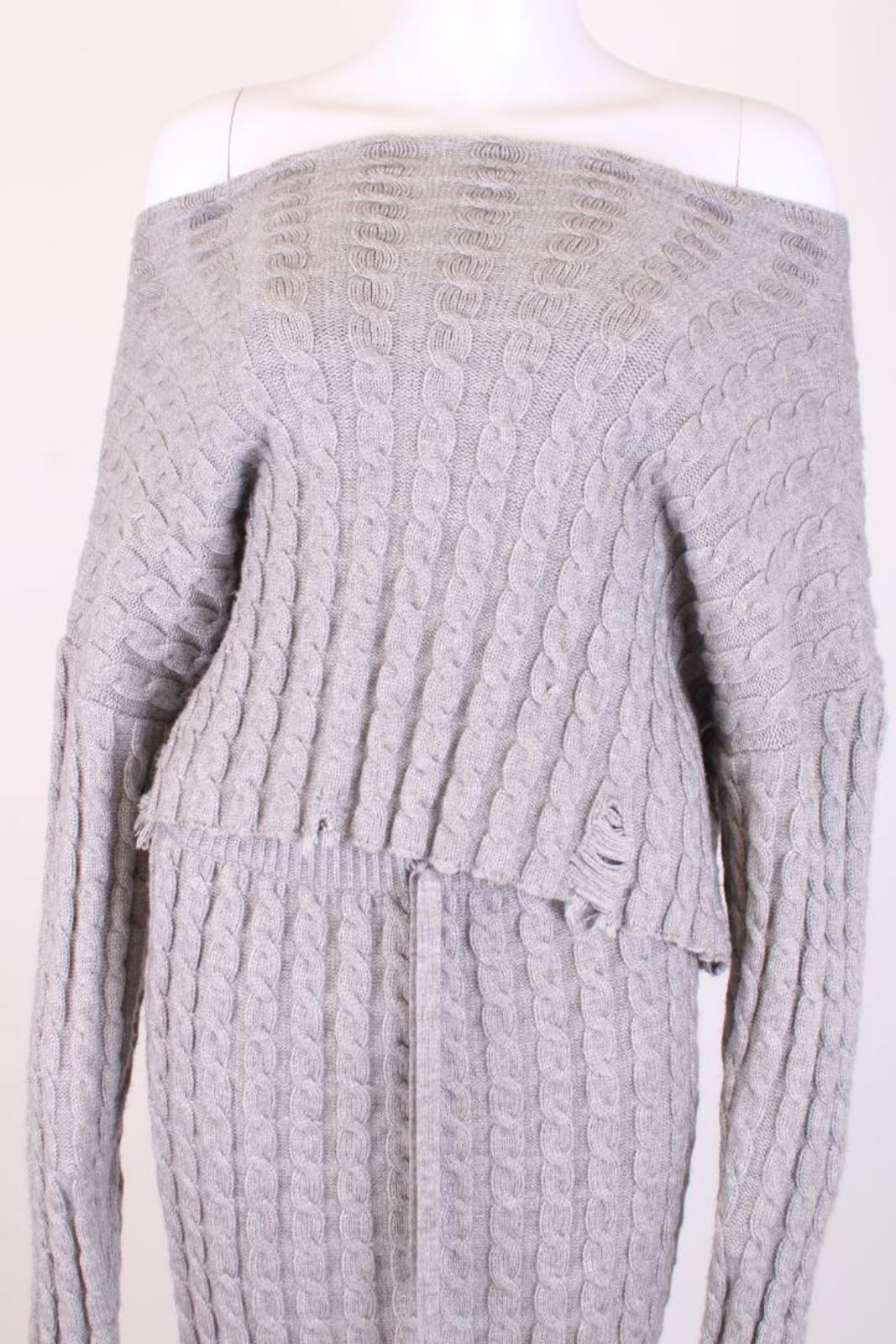 Pinko Knit Jumper/ Skirt Co-ord Grey S/M