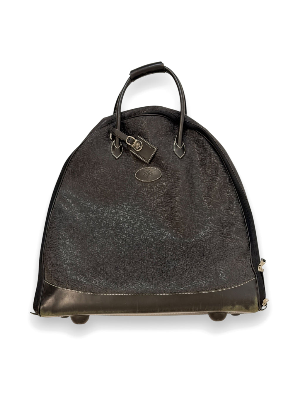 Mulberry black Scotchgrain suit carrier, front