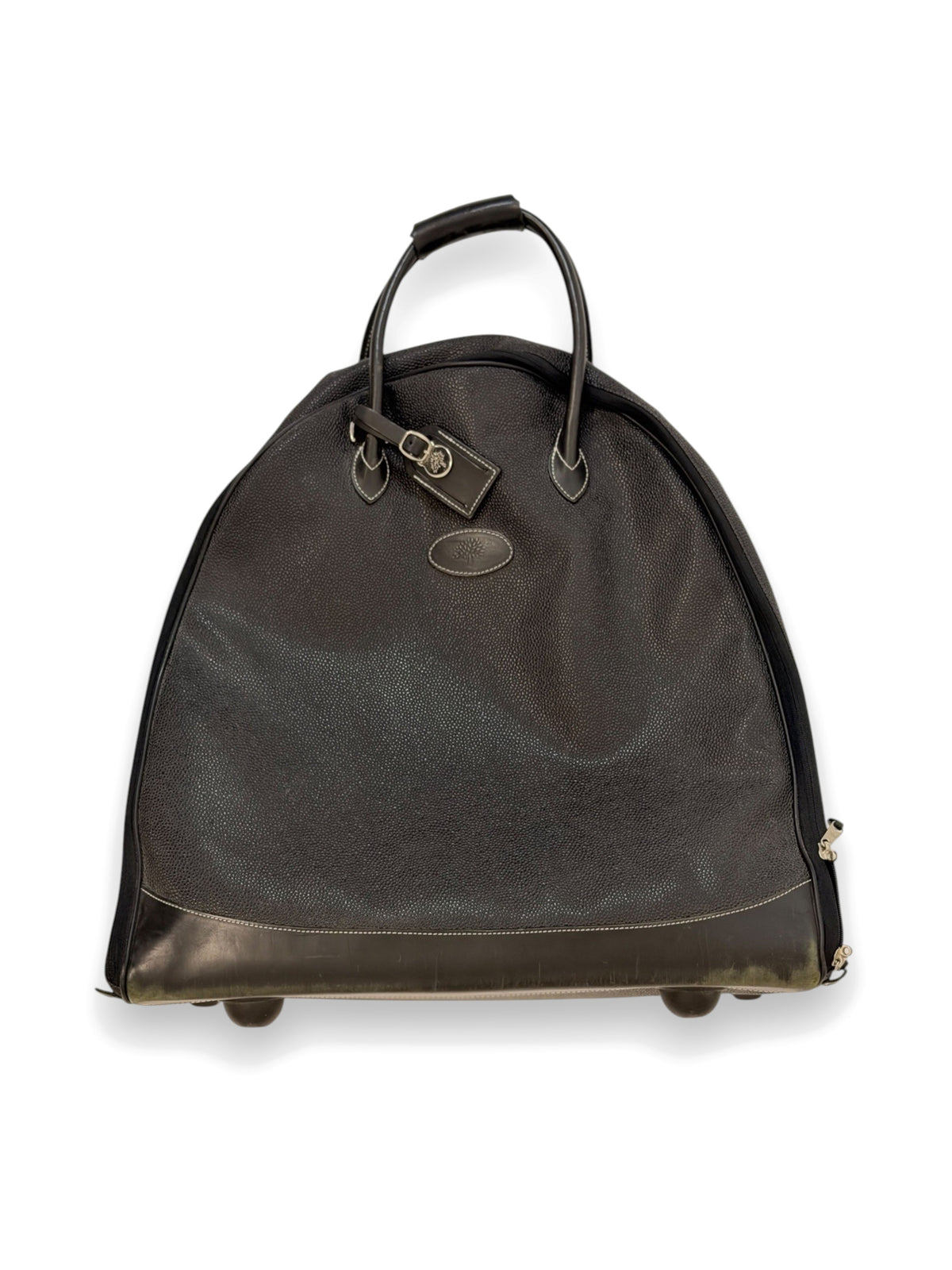 Mulberry black Scotchgrain suit carrier, front