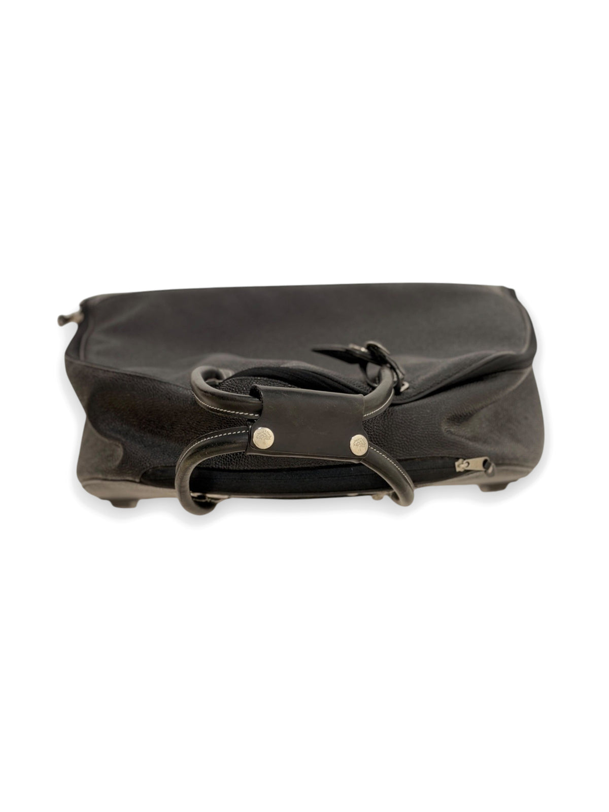 Mulberry black Scotchgrain suit carrier, top
