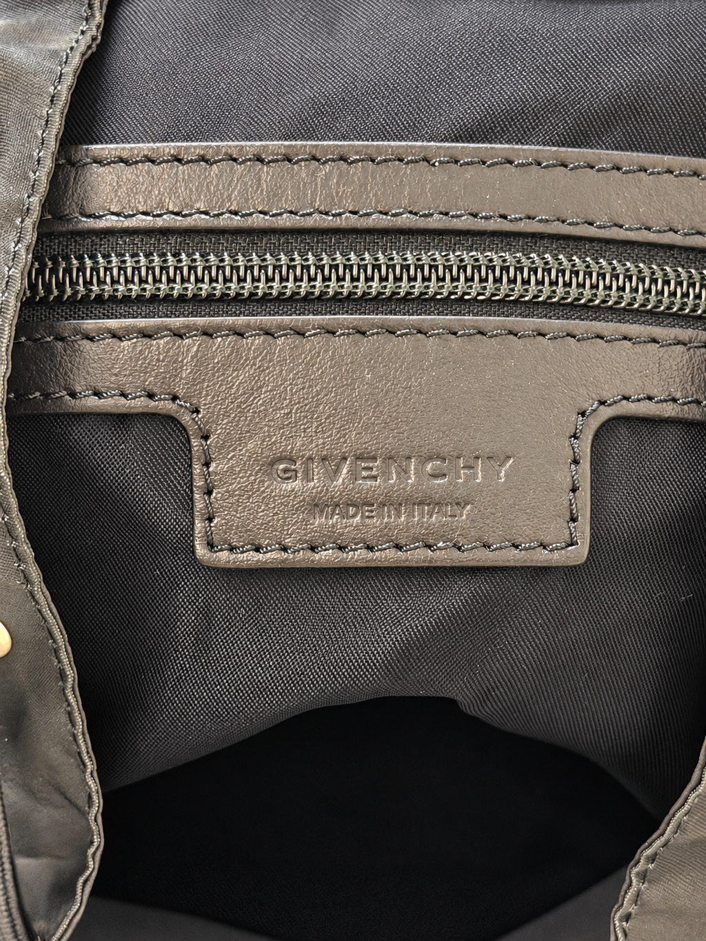 Givenchy black and blue backpack – interior label