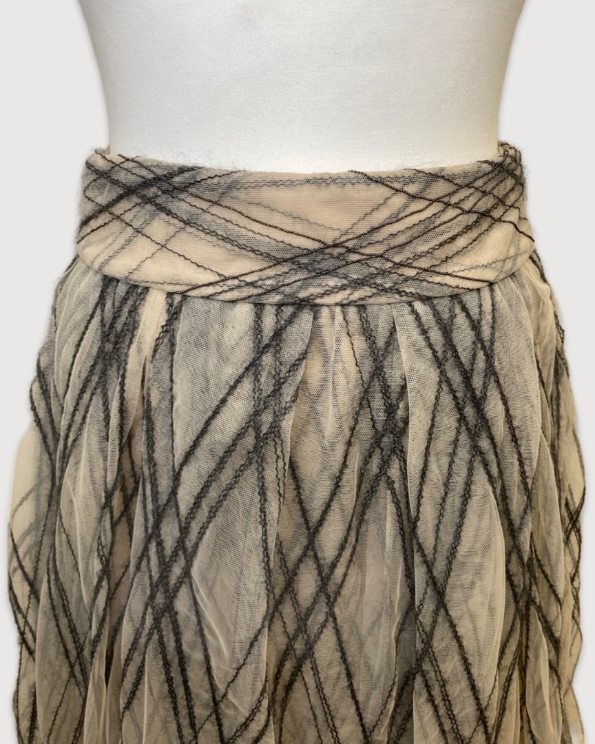 Nude/ Grey Brunello Cuccinelli Skirt, 10