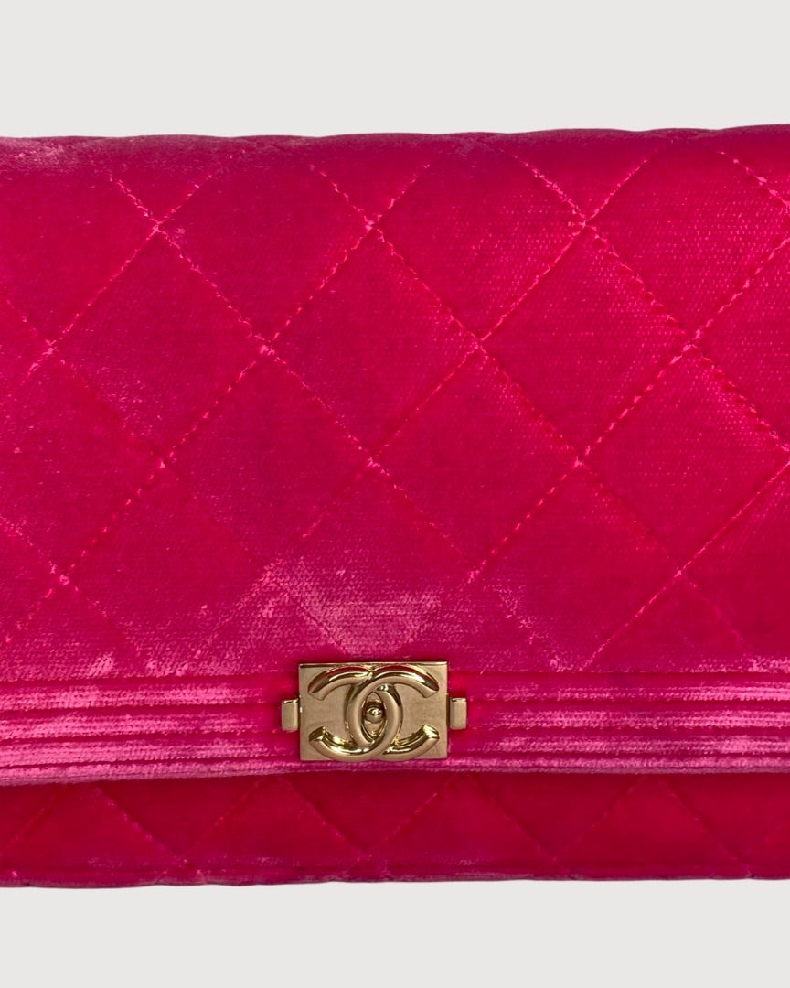 Pink Chanel Wallet on Chain