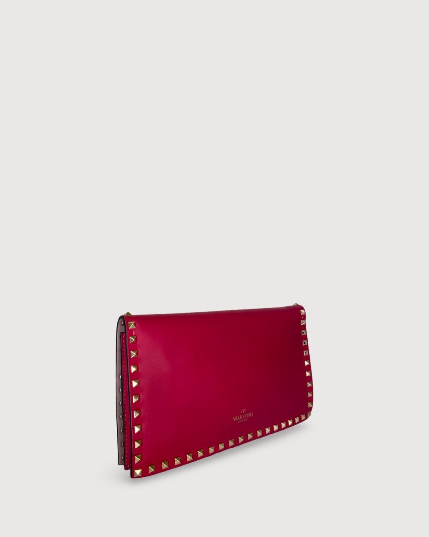 Valentino Rockstud Clutch Pink