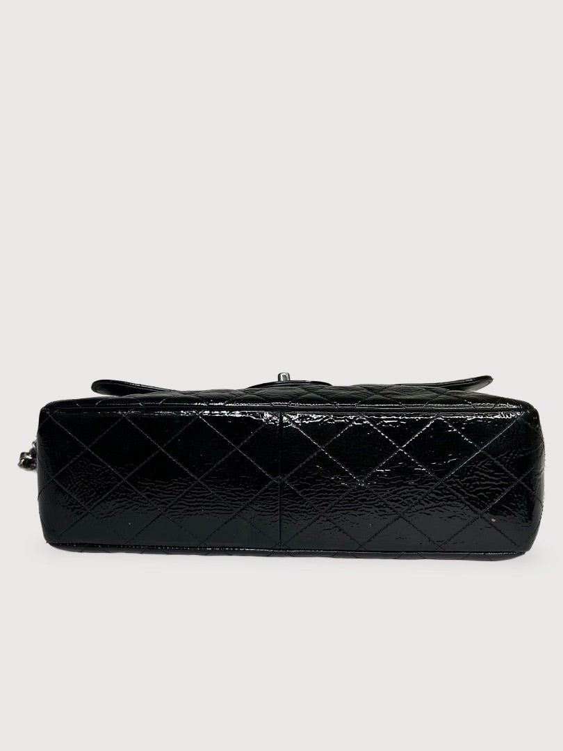 Chanel Patent Medium Classic Flap Bag Black