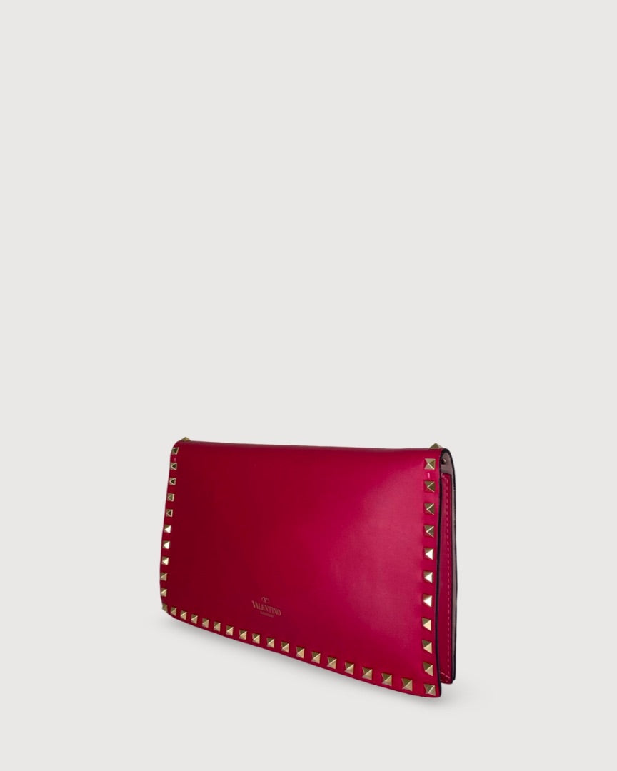 Valentino Rockstud Clutch Pink
