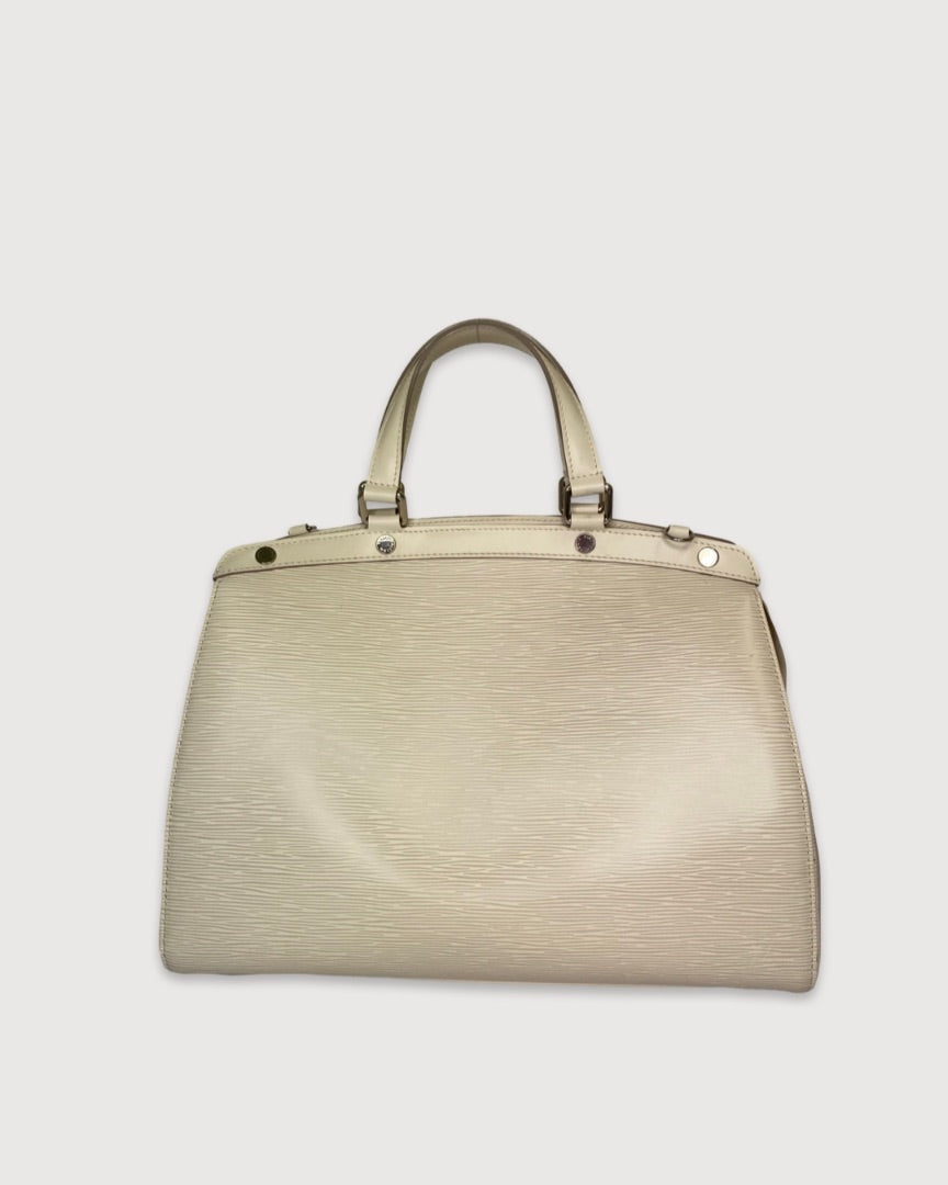 Cream Louis Vuitton Brea MM Tote
