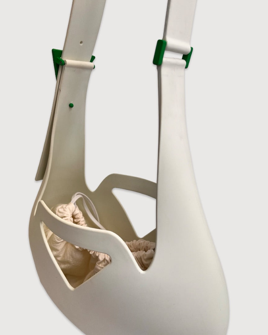 White Bottega Veneta Small Punch Rubber Shoulder Bag, 8