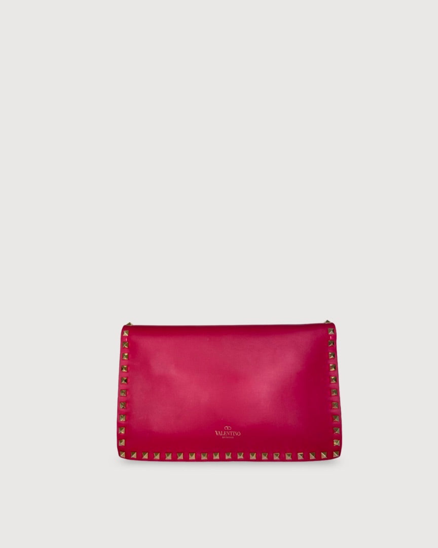Valentino Rockstud Clutch Pink