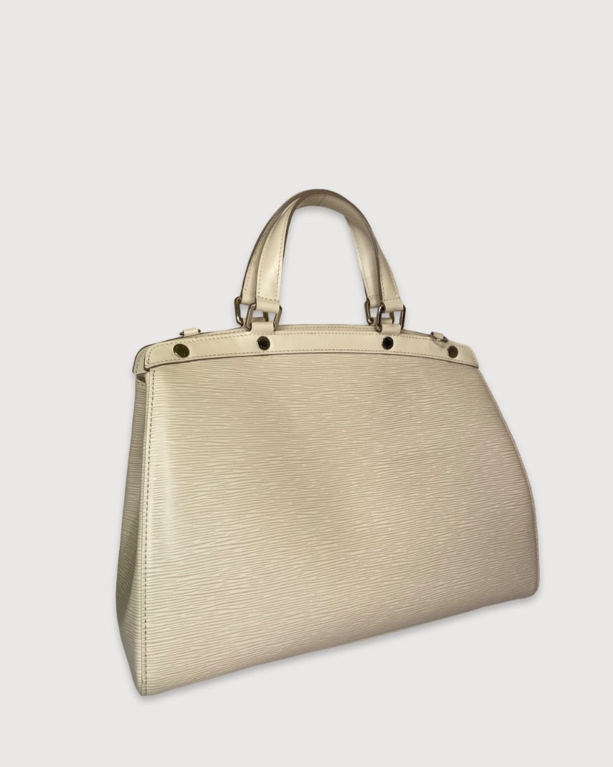 Cream Louis Vuitton Brea MM Tote