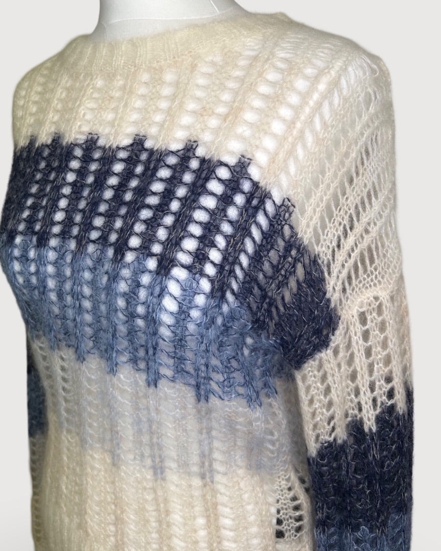 Blue/white Just Female Jumper, XS