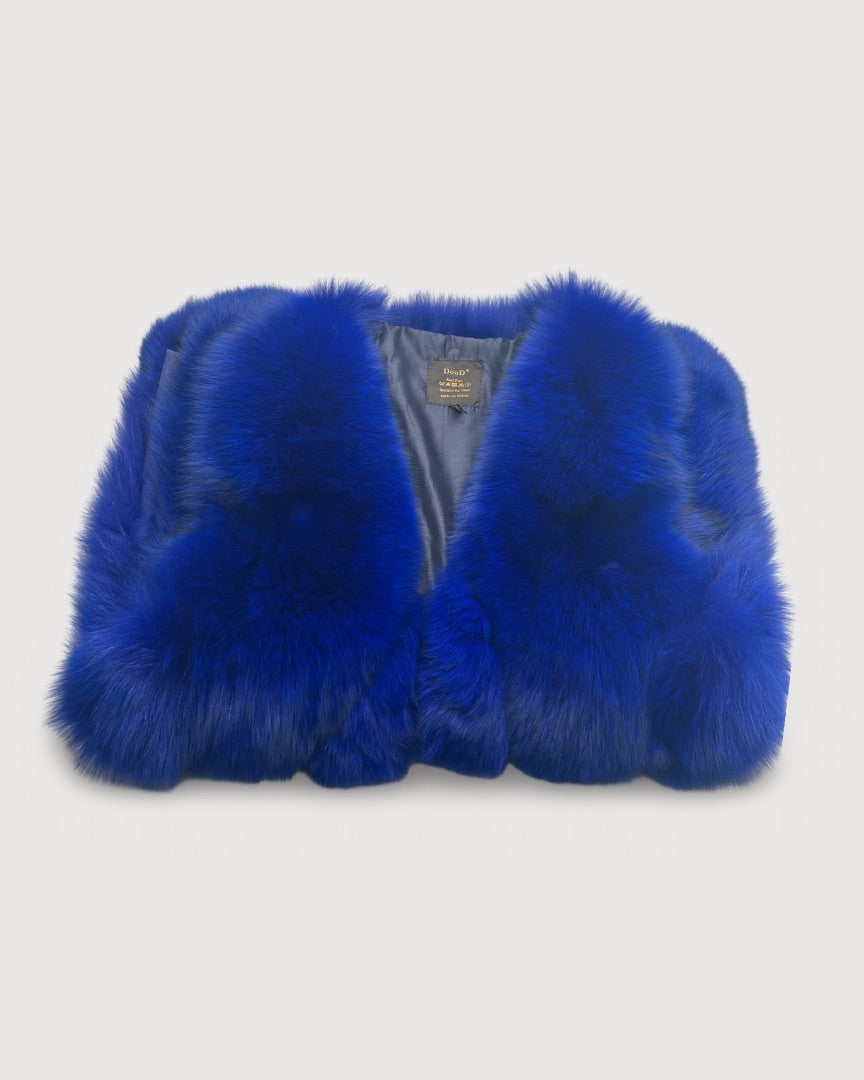 Blue Doud Fur Gilet