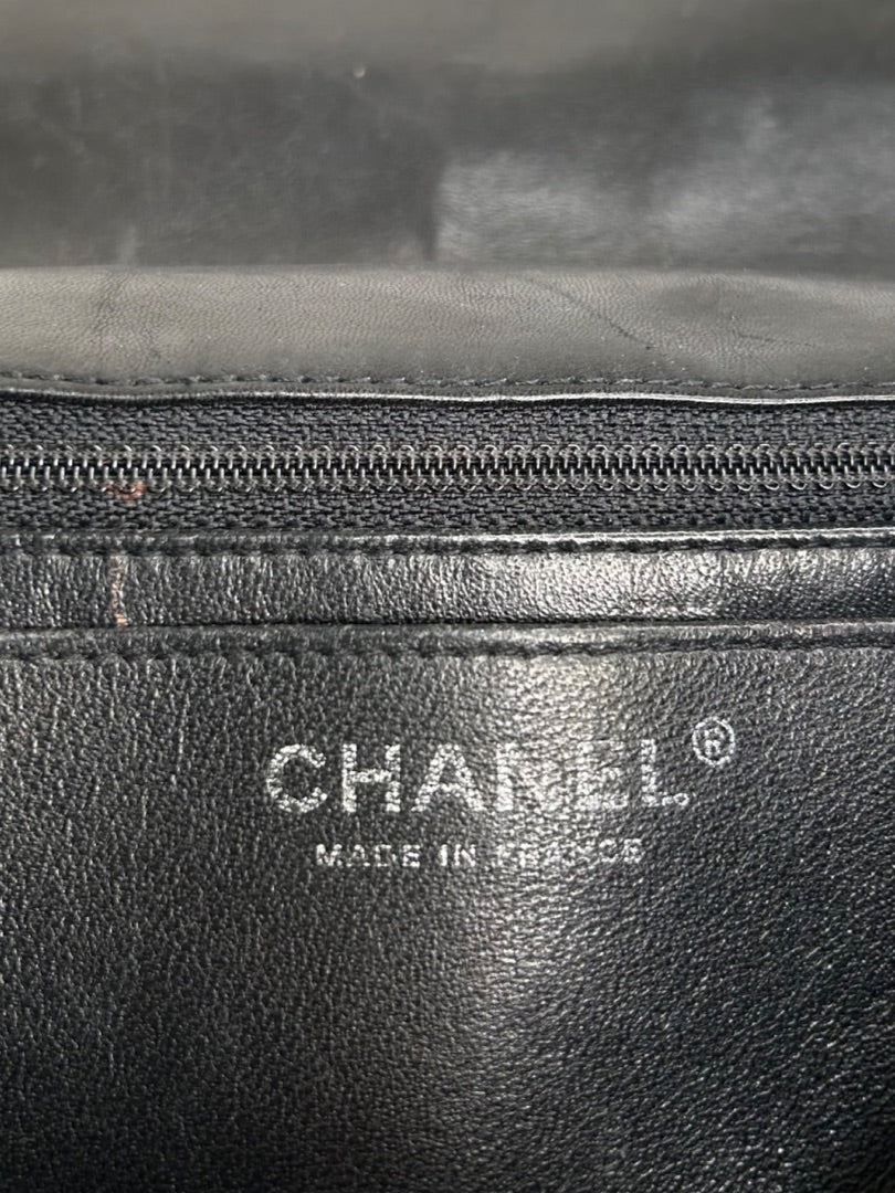 Chanel Patent Medium Classic Flap Bag Black