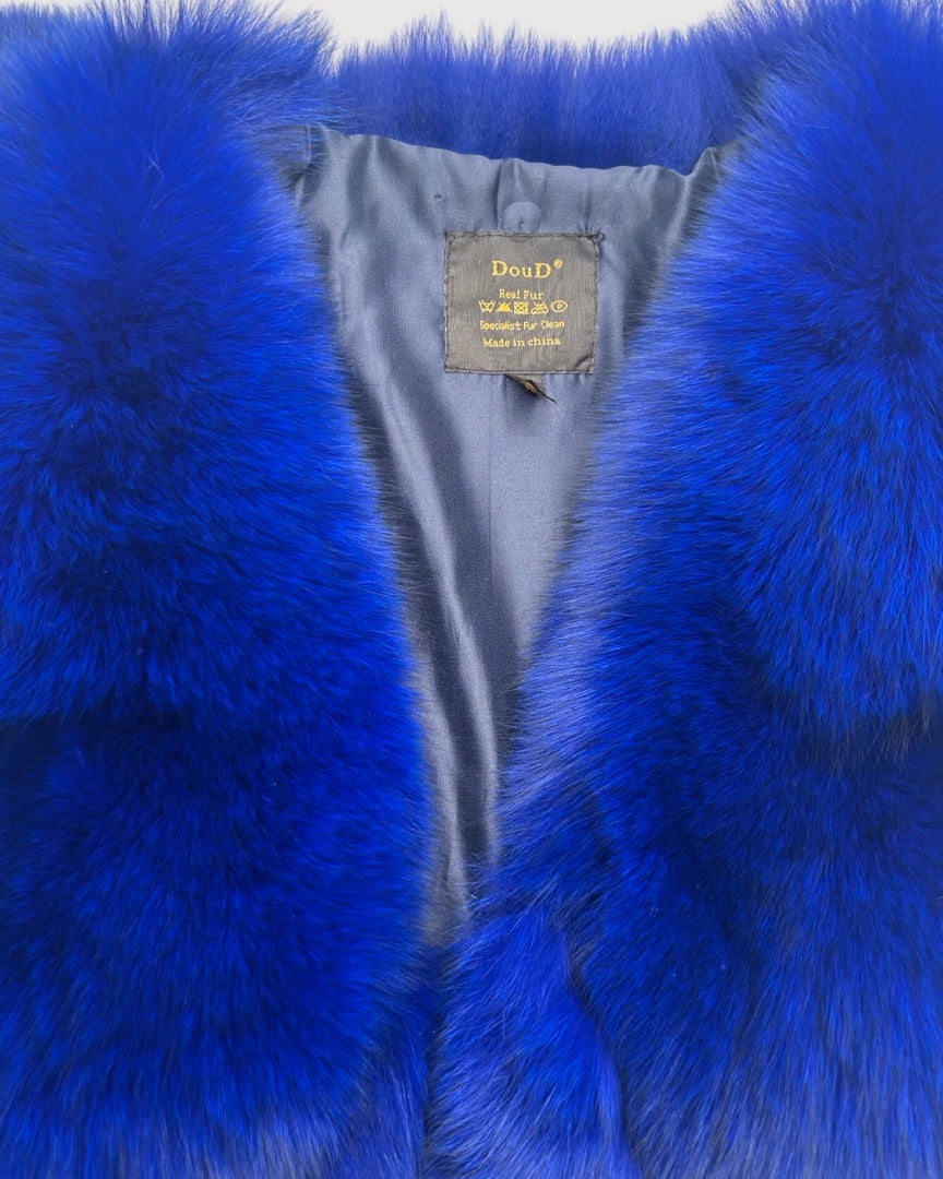 Blue Doud Fur Gilet