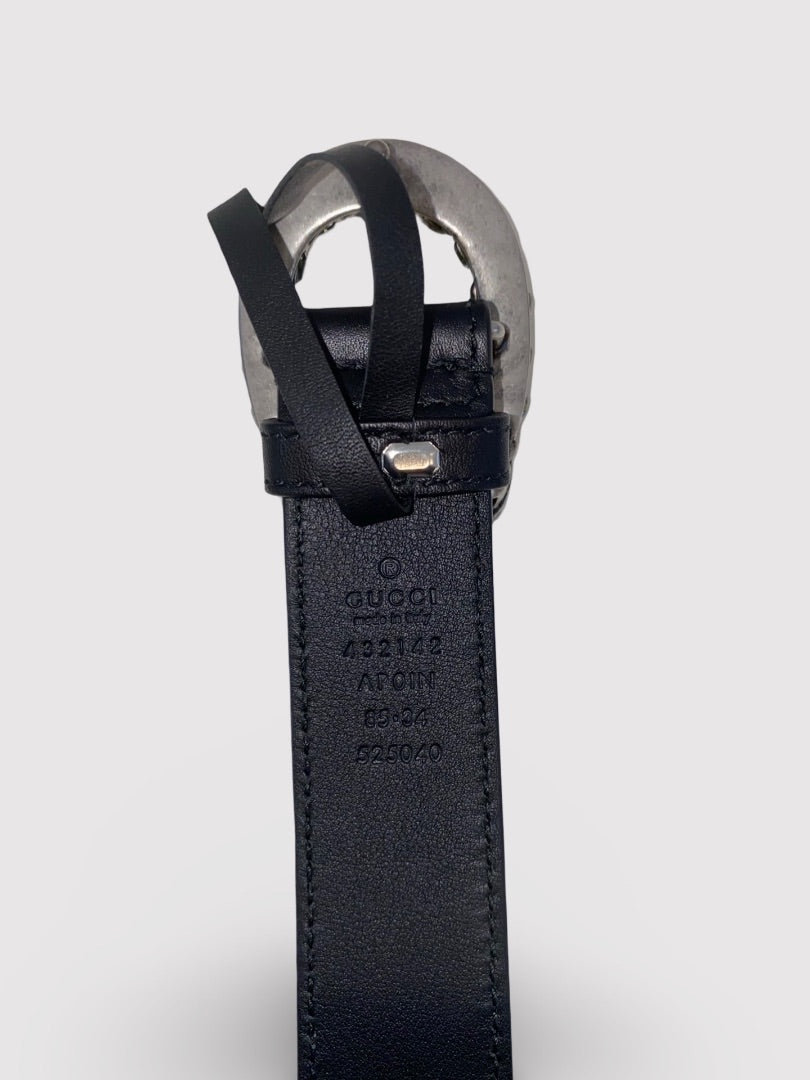 Black Gucci Belt, OS