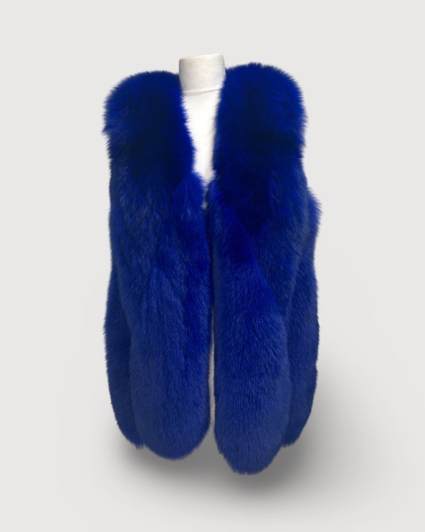 Blue Doud Fur Gilet