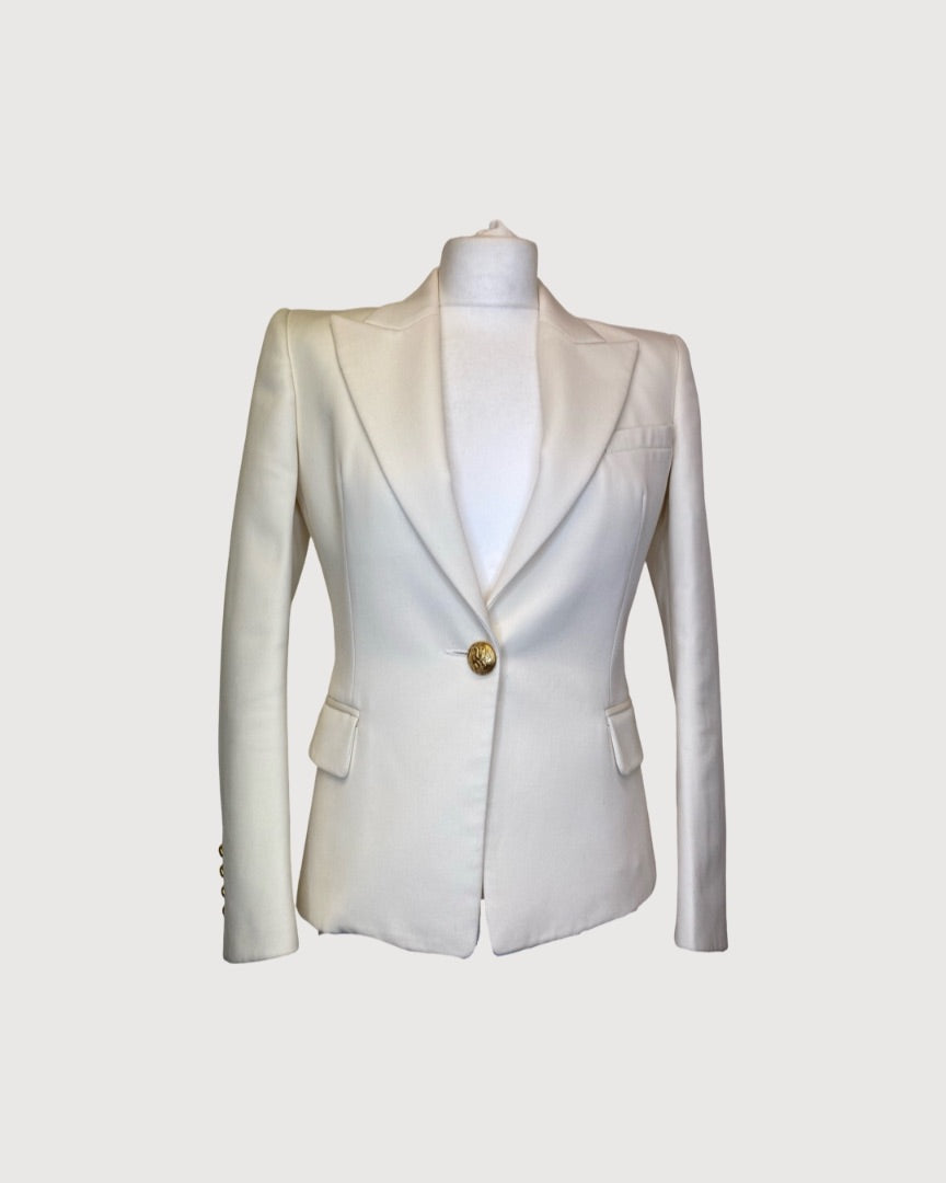 Cream Balmain Blazer, UK 10