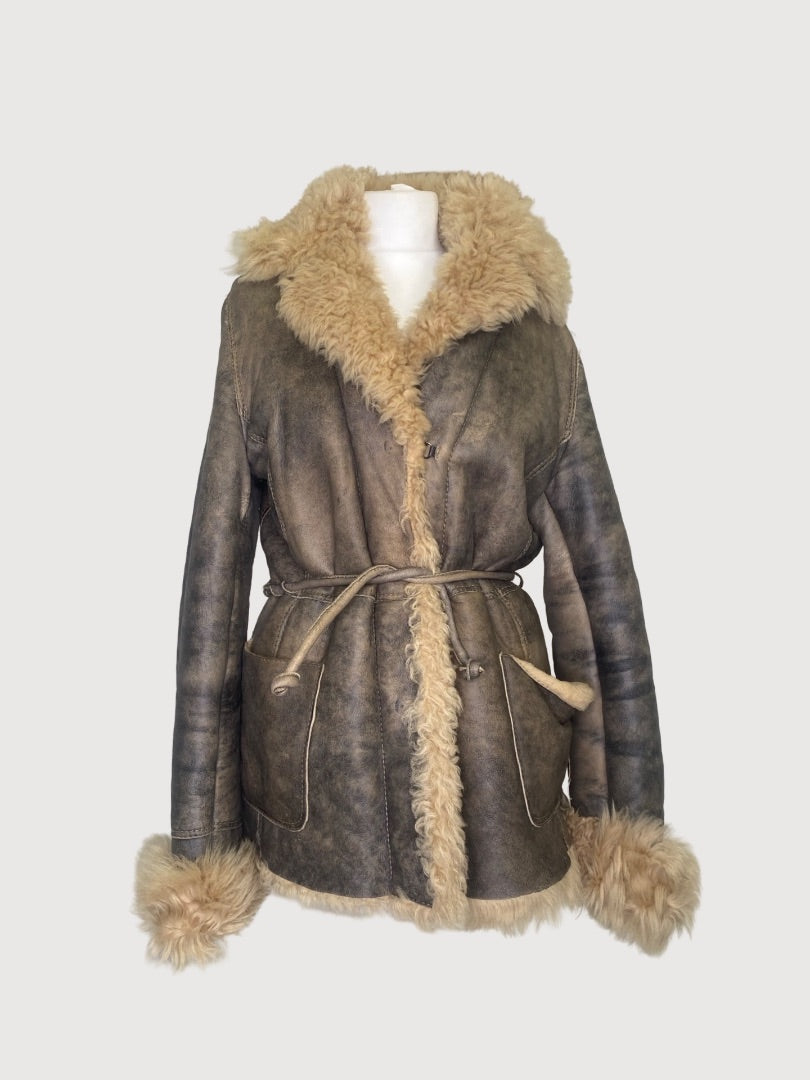 Brown Shearling Originale Coat, S