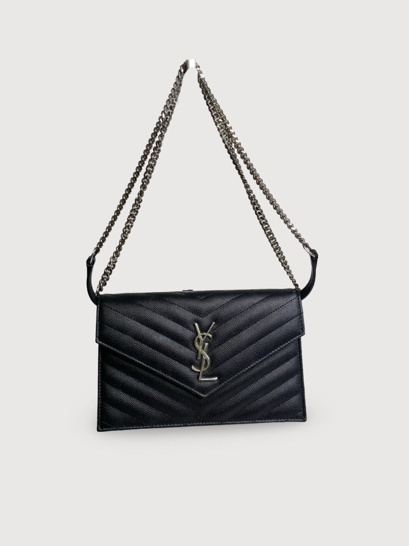 Black Saint Laurent Wallet on Chain Bag