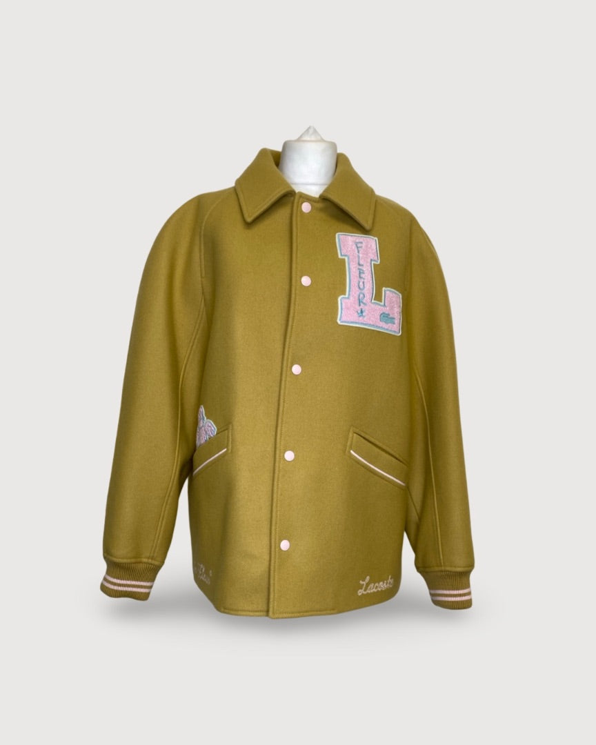 Yellow Lacoste X Golf Le Fleur Varsity Jacket, L