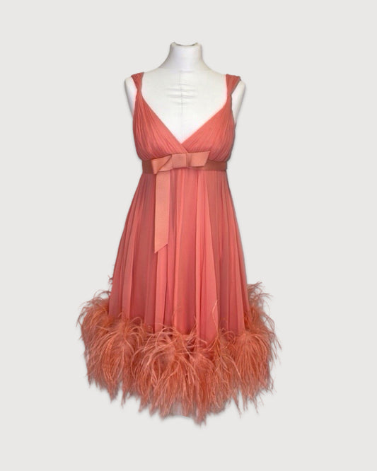 Salmon Marchesa Notte Dress, 8