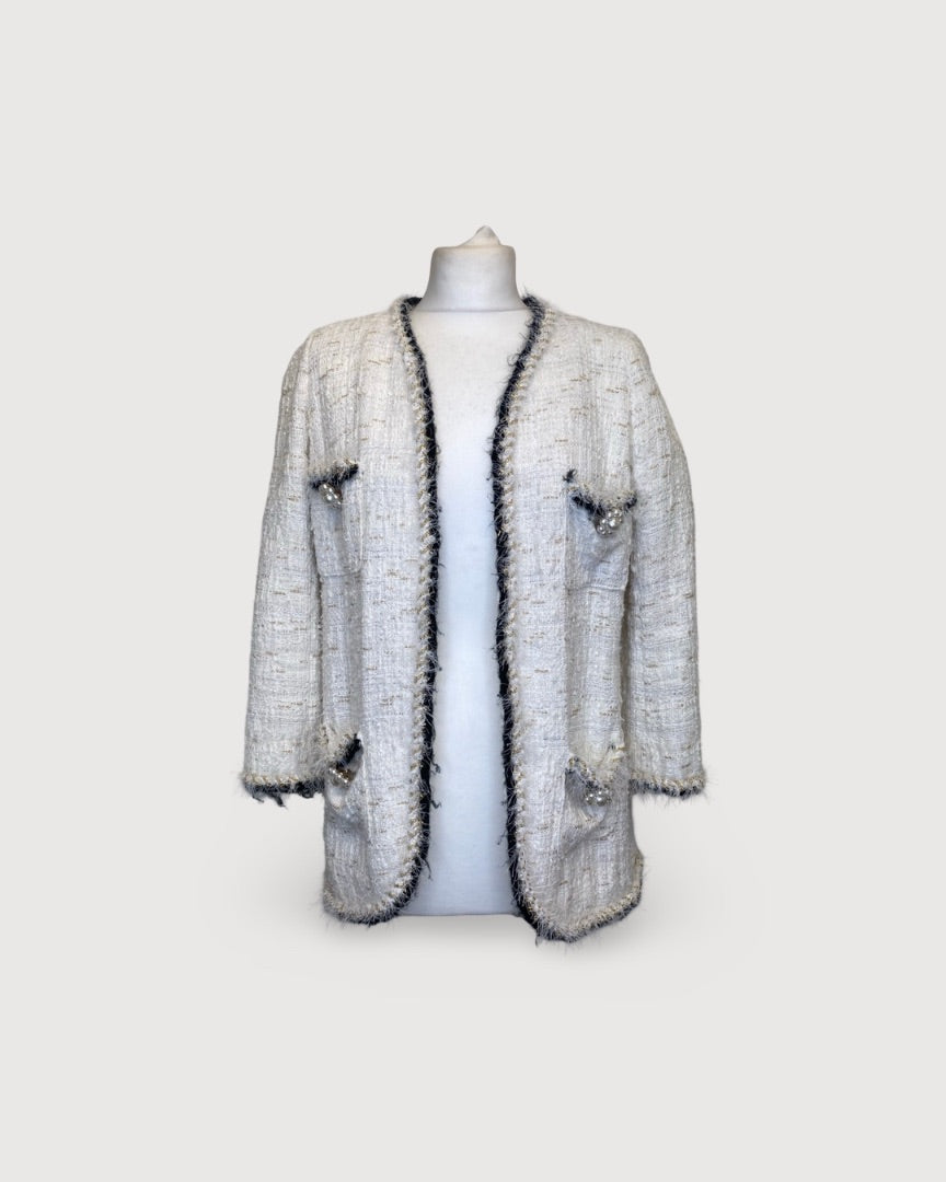 Edward Achour Paris Boucle Jacket Cream / Gold 12
