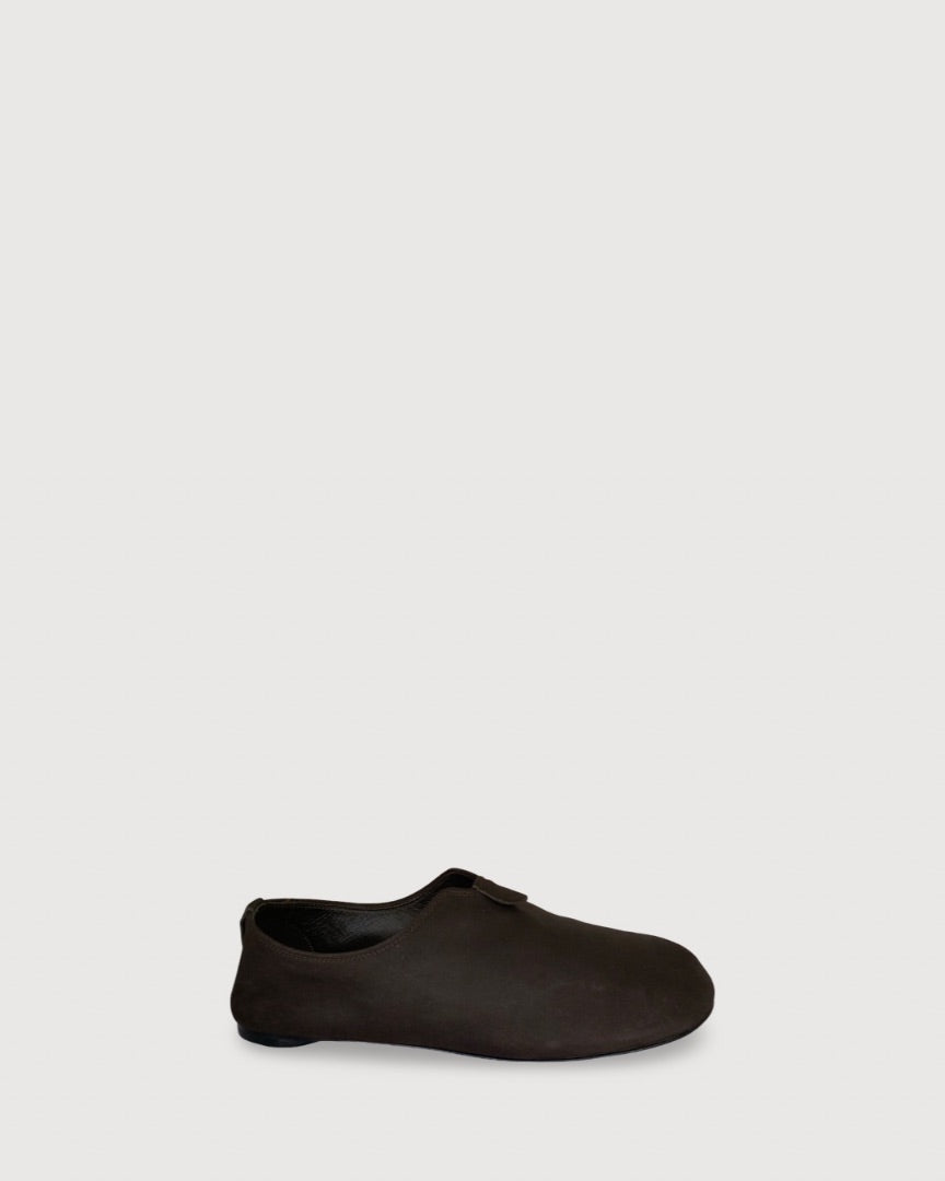 Loro Piana Floaty Nobuck Loafers Brown 36.5