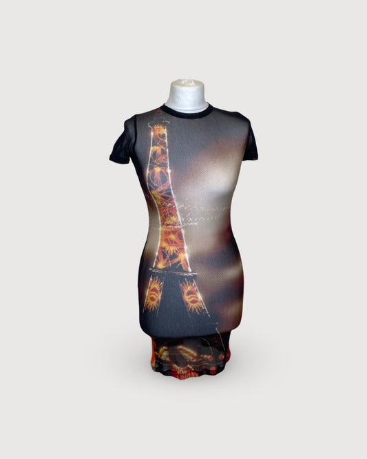 Black / Orange Jean Paul Gaultier Dress, XS