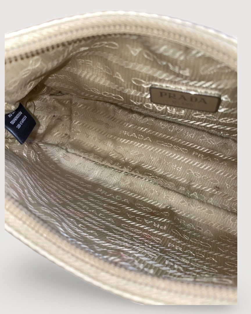 Beige Prada Nylon Mini RE 2000 Bag