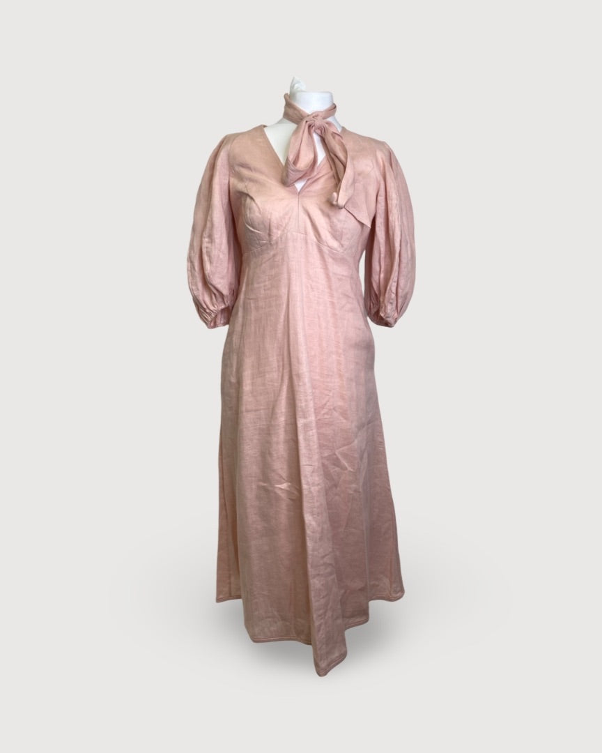 Pink Zimmerman Puff Sleeve Dress, S