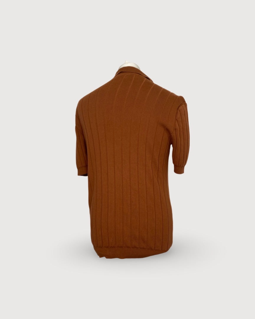 Giuliva Heritage Knit Polo Brown XL