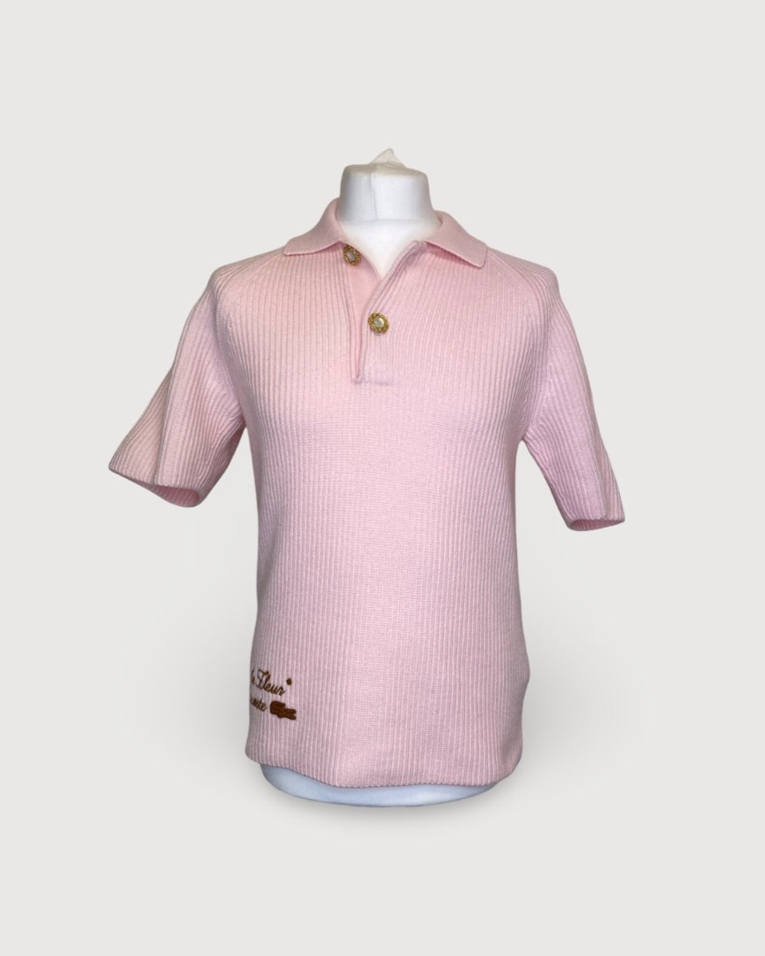 Pink Lacoste X Golf Le Fleur Knit Polo, M